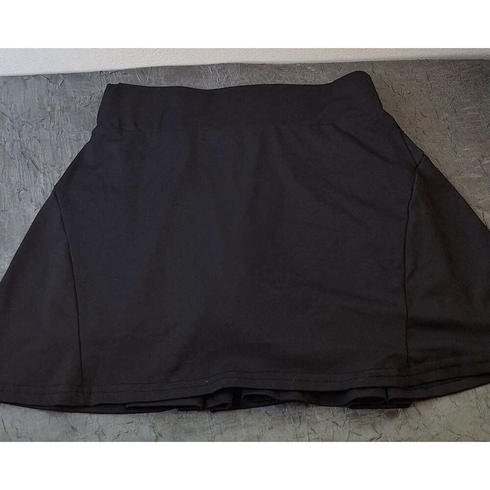 BETAVEN‎ Black Pleated Tennis Skort Sz Small Pull On Pickle Ball Workout Yoga